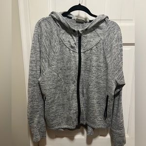 Athleta Techie Sweat Anorak Jacket Full Zip
Thumbhole Cuffs Hoodie Heather Gray